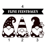 Gnome's fijne feestdagen - raamsticker